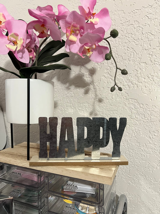 2x Custom Photo Magnet with HAPPY sign